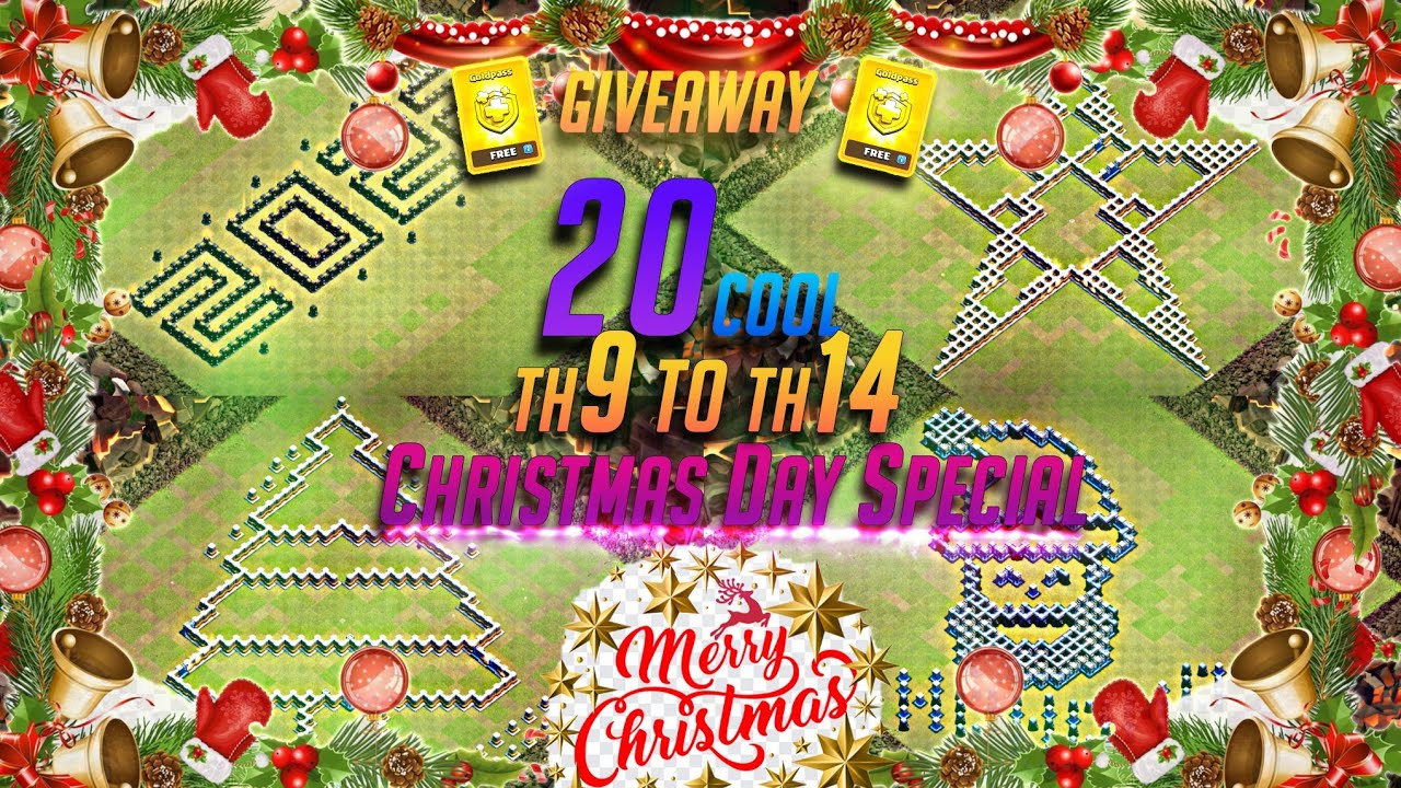 CHRISTMAS DAY SPECIAL TH9 to TH14 FUNNY BASES WITH COPY LINKS | COC