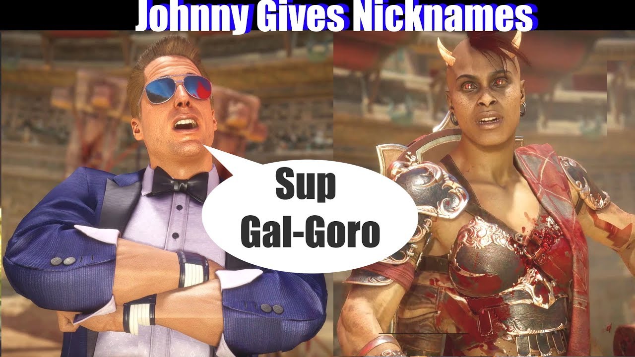MK11 Johnny Gives Nicknames to Characters - Mortal Kombat 11 (Aftermath Update)