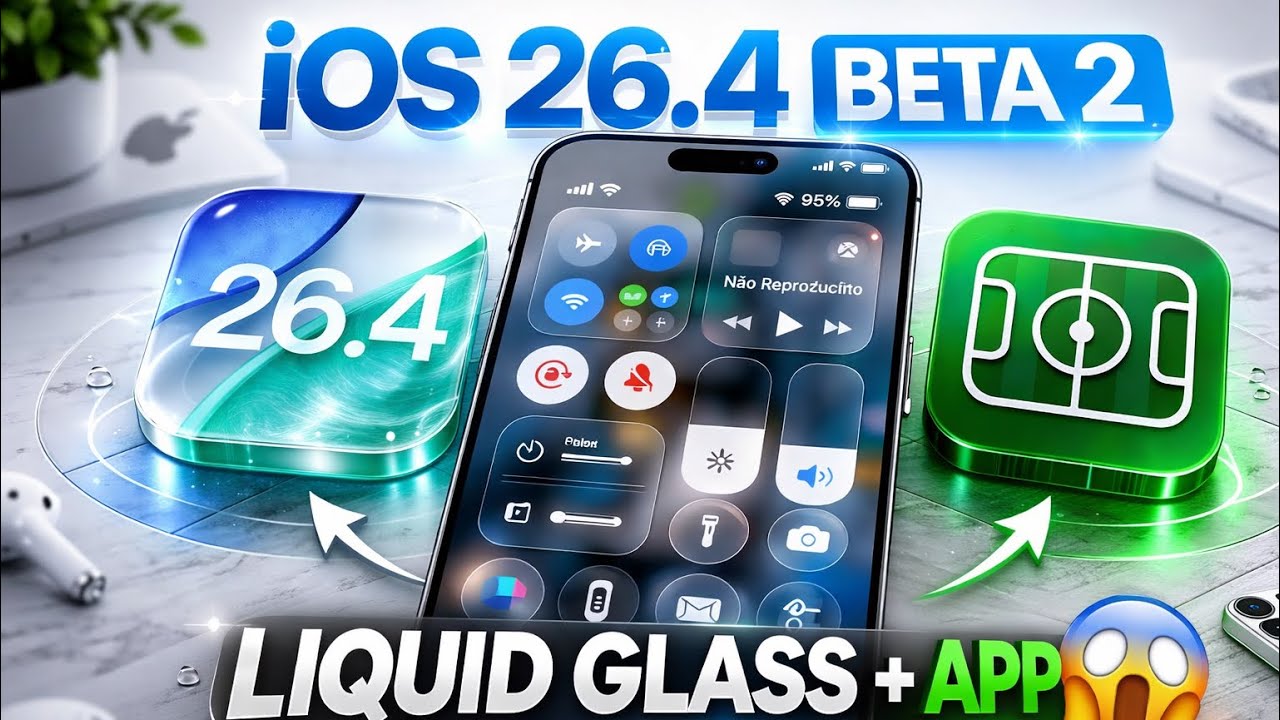 SAIU!! IOS 26.4 BETA 1- MUDANÇAS NO LIQUID GLASS + APP😱