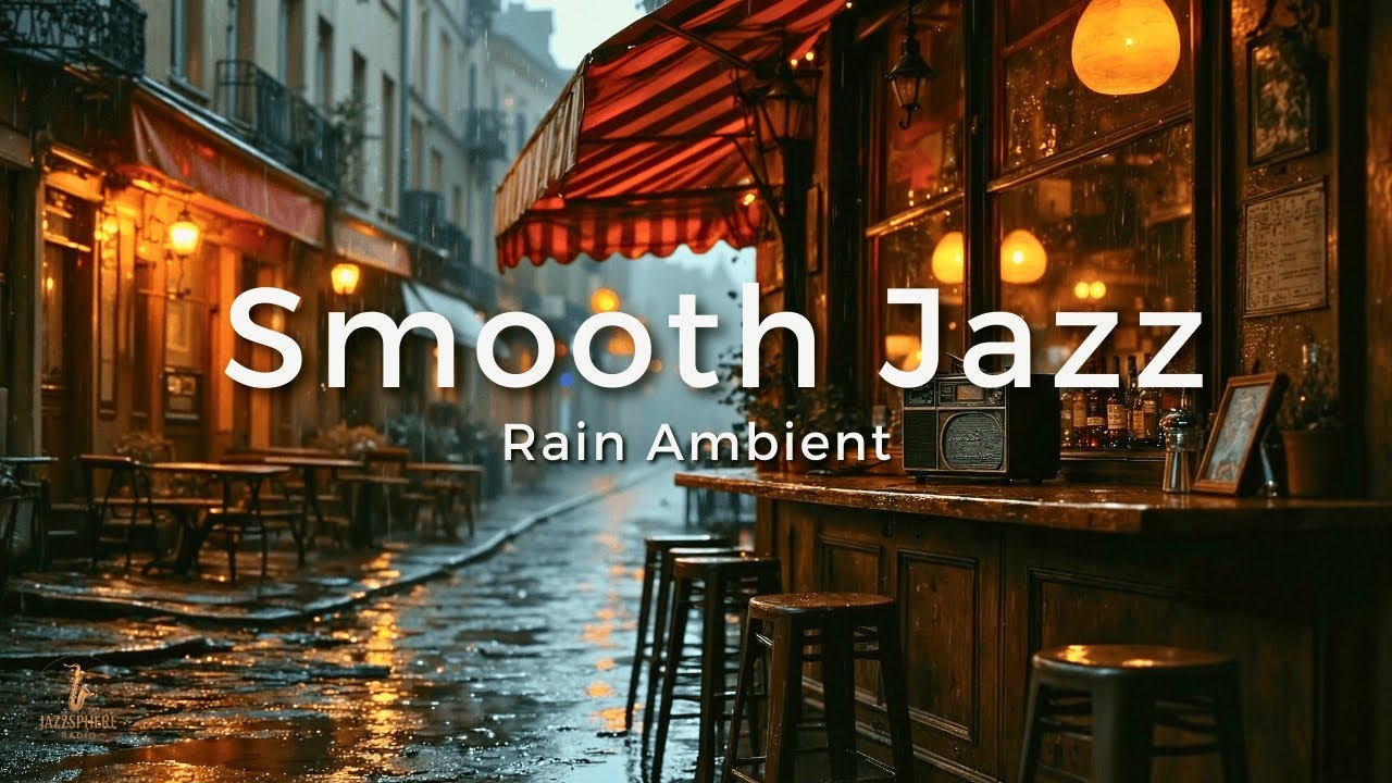 Smooth Saxophone Jazz | Late Night Bar Vibes & Rain