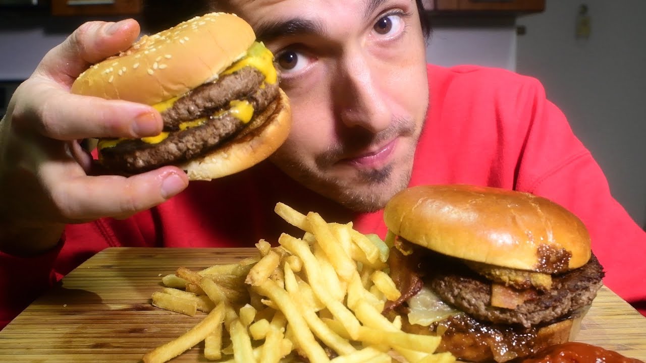 ASMR McDonalds Mukbang NEW Double Quarter Pounder x2 + Large Fries ( Eating Sounds ) Nomnomsammieboy