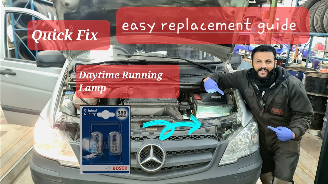 Daytime Running Lamp | Replacement Guide on Mercedes Vito 4K #howto