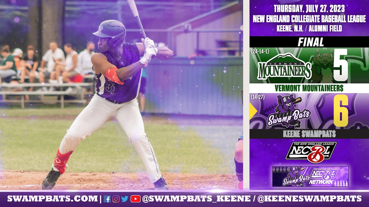 Keene SwampBats vs. Vermont Mountaineers Highlights 7/27/2023