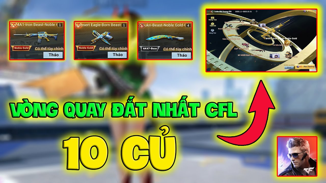 CF Mobile/CF Legends | QUAY FULL V&Ograve;NG M4A1 NOBLE GOLD | 10 TRIỆU C&Oacute; Đ&Aacute;NG HAY KH&Ocirc;NG?