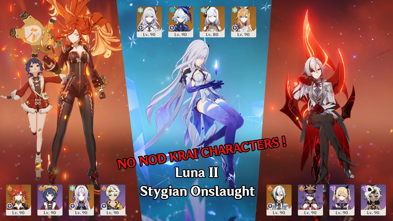 Luna II Stygian Onslaught -  Mavuika / Skirk / Arlecchino - Genshin Impact