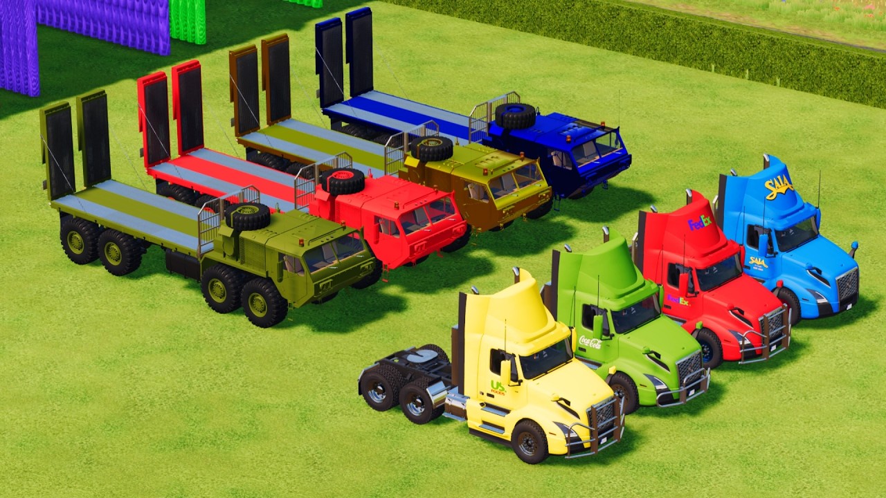 AMPHIBI LONG CAR RIDE! 🚛 EXTREME DRIVING THROUGH OBSTACLES TO GARAGE | FS22