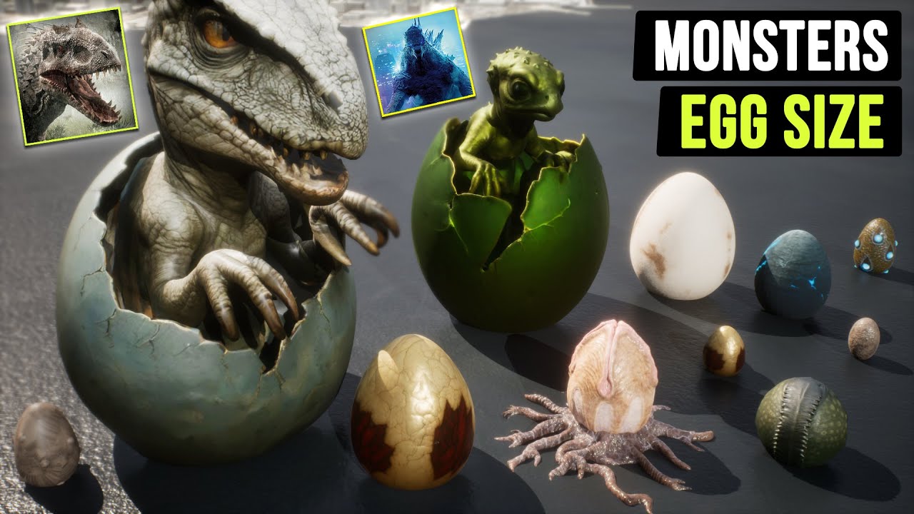 Legendry Monster Egg Size | Biggest Monsters Egg | Size Comparison