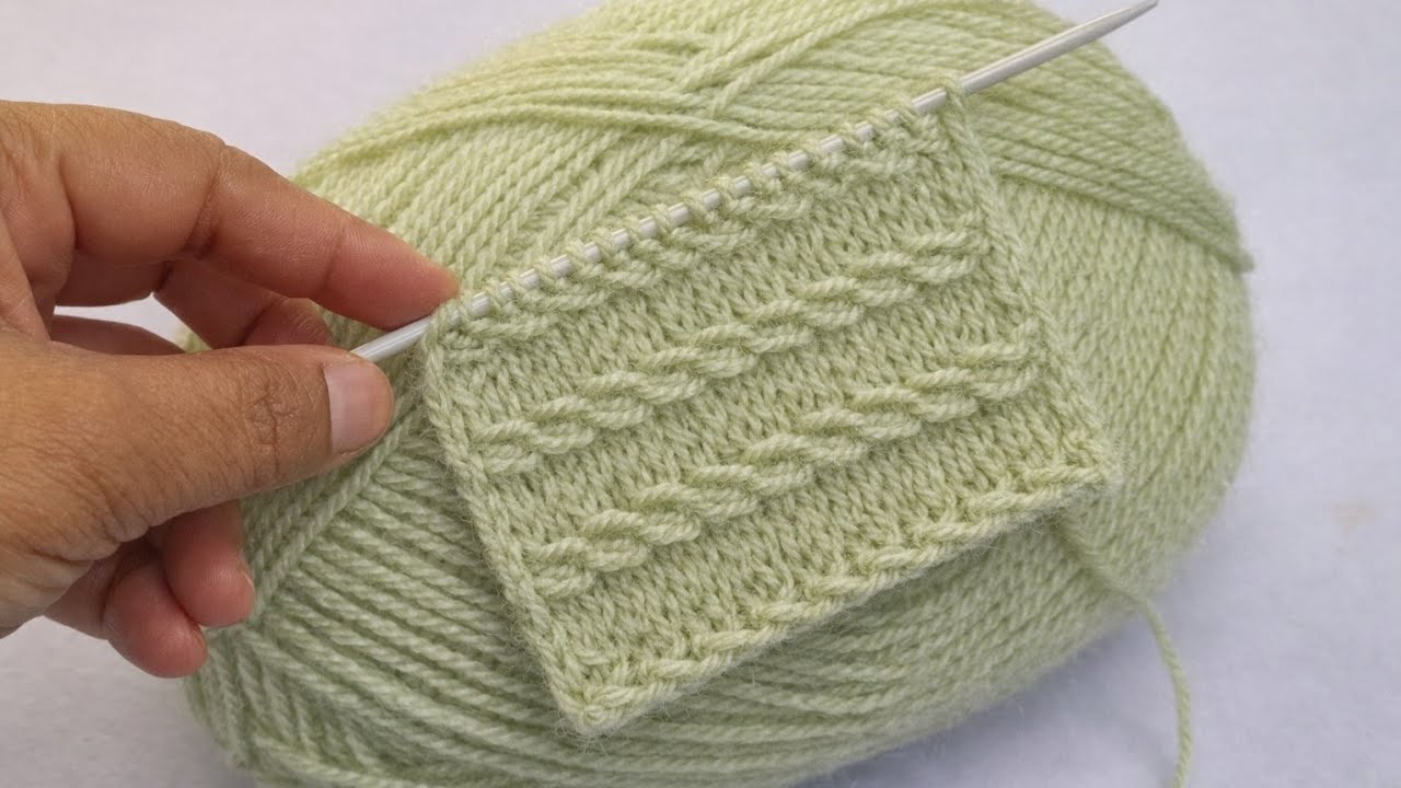 Wow! the easiest and fastest super beautiful! One Row Knitting stitch pattern