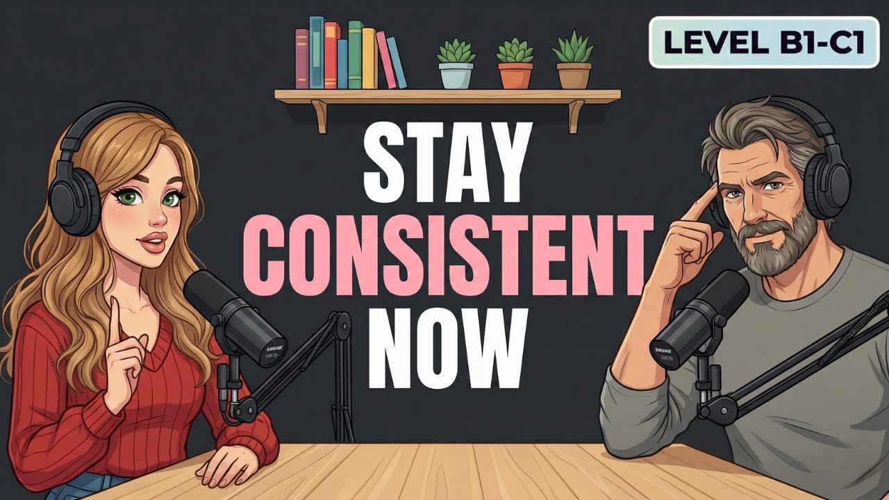 English Podcast for Easy English Conversation | How to Finally Be Consistent with Anything