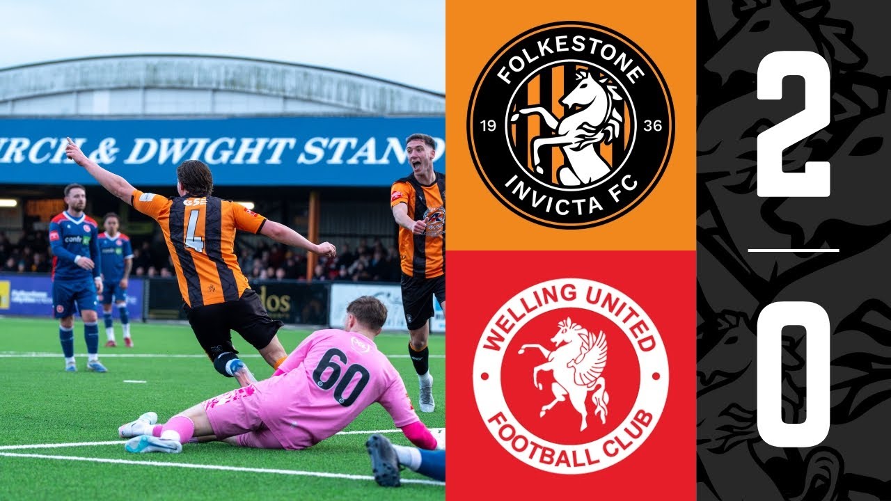 Invicta see off battling Wings 🪽 | Folkestone Invicta 2-0 Welling United | Highlights