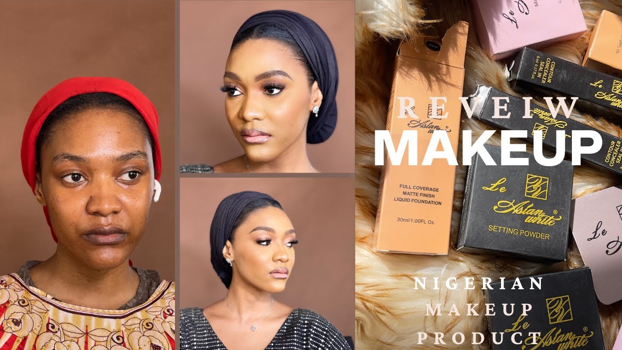 Nigerian makeup products review | makeup tutorial using the LE ASIAN WHITE MAKEUP