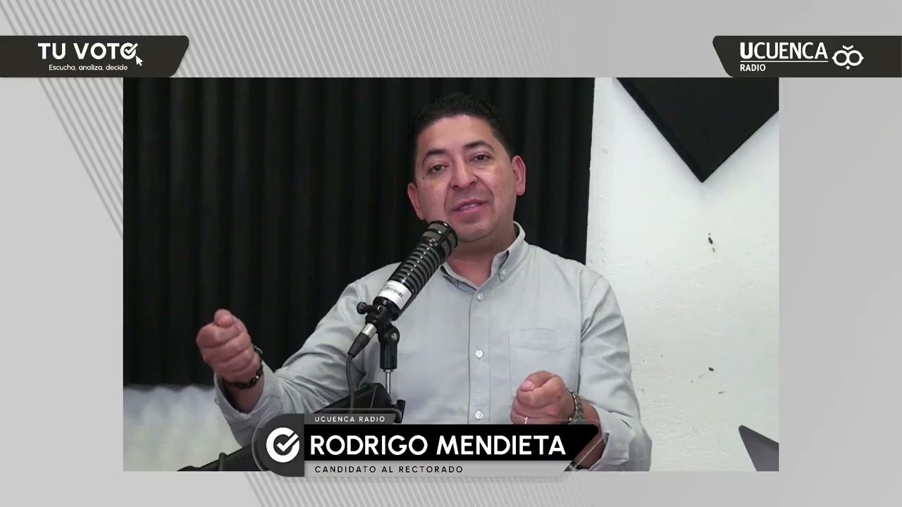 Tu voto: Entrevista al candidato al rectorado Rodrigo Mendieta