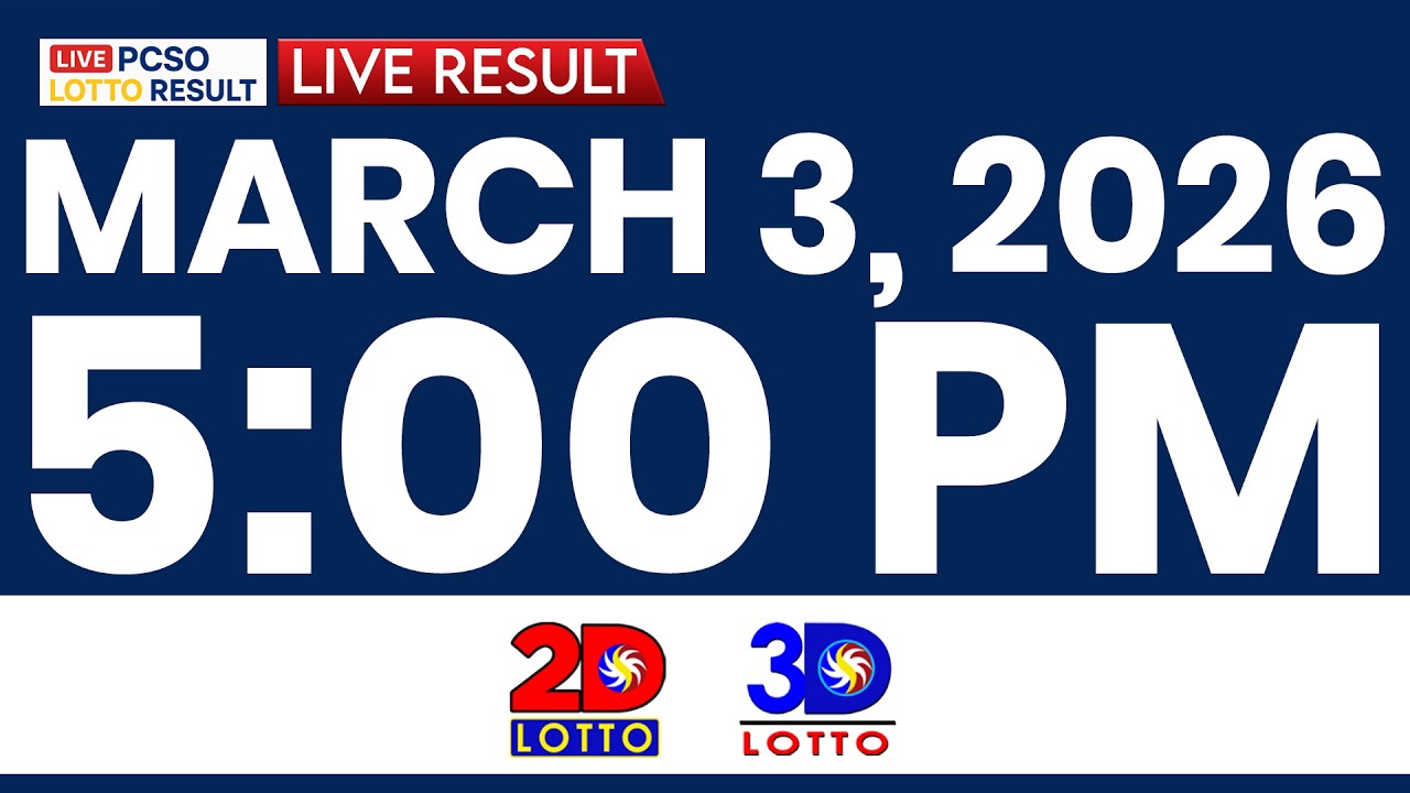 LIVE 5PM PCSO LOTTO RESULT TODAY MARCH 3, 2026 | SWERTRES EZ2