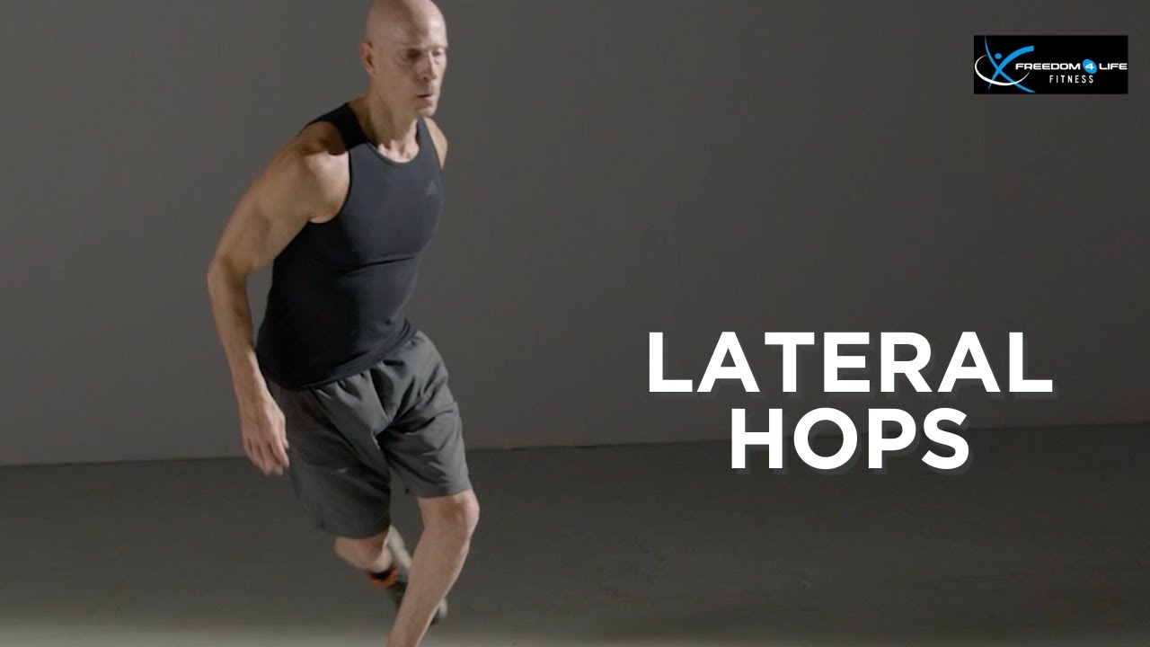 Lateral Hops - A great anti aging exercise that works on dynamic balance and power.