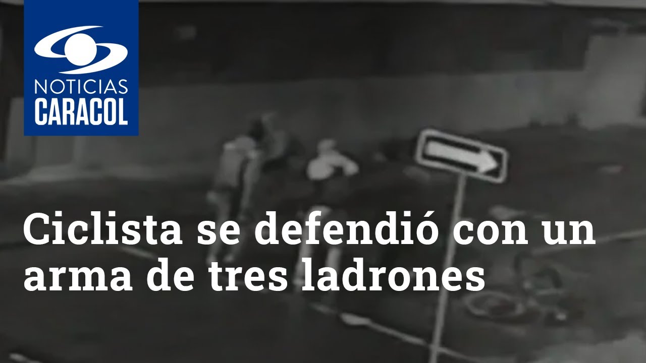 Ciclista se defendió con un arma de tres ladrones que lo iban a robar en Bogotá