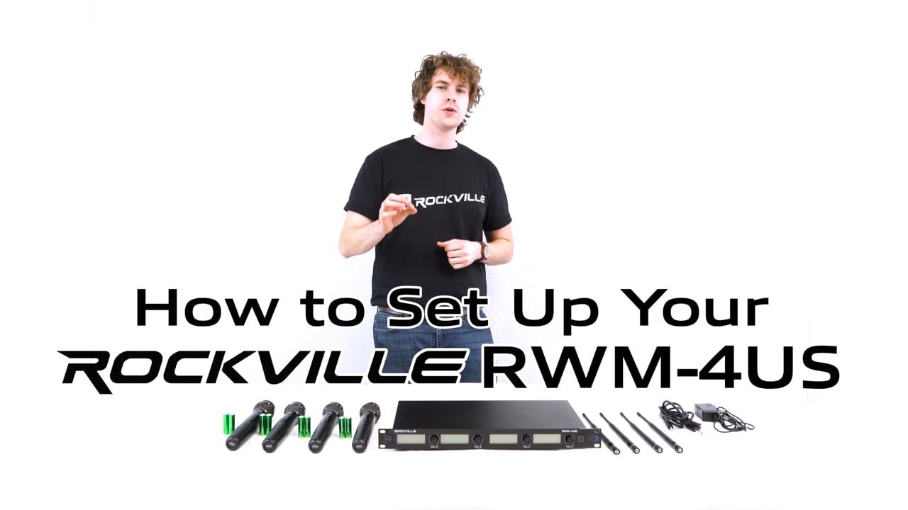How to Set Up Your Rockville RWM-4US Quad Wireless UHF 4 Microphone System w/ Adjustable Frequencies