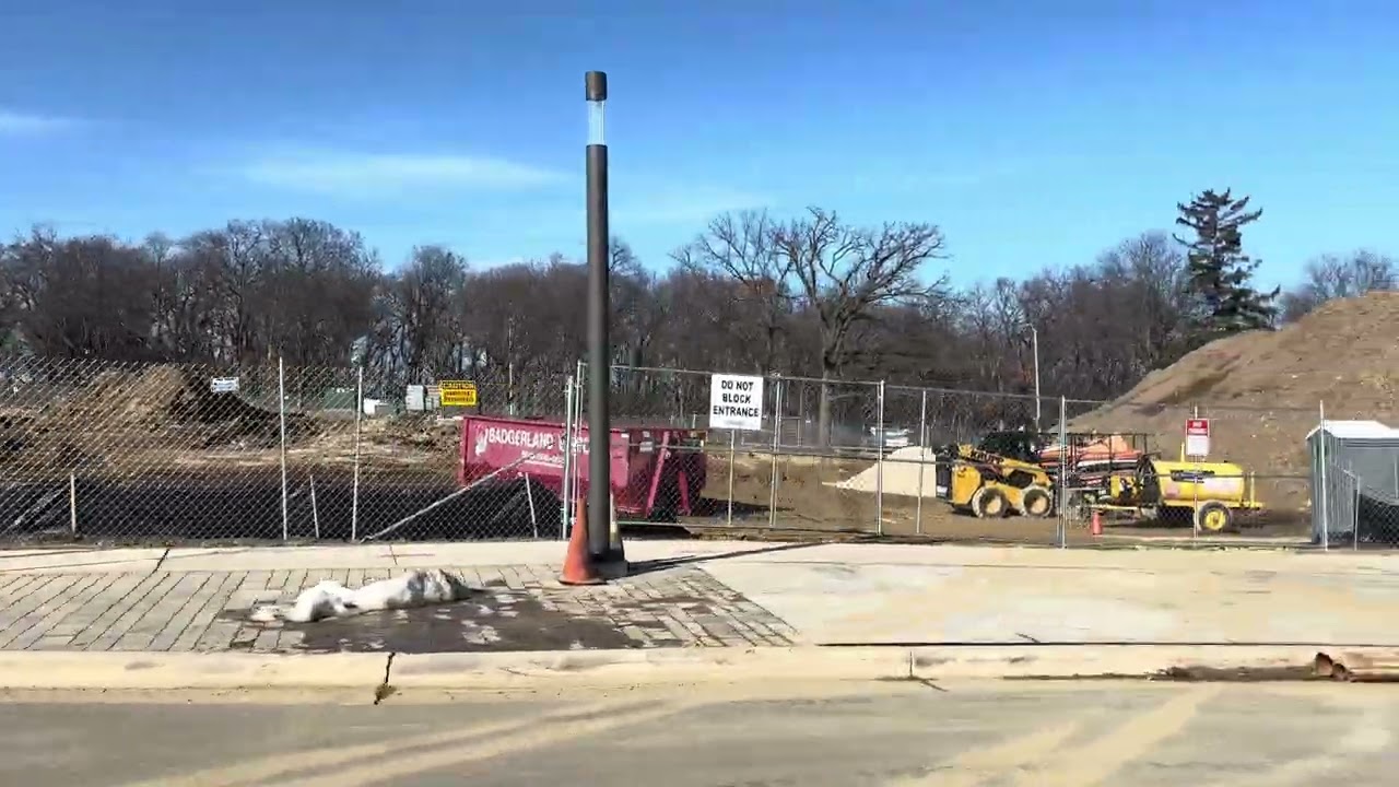 Cruising past Element Collective workforce housing construction site in Madison Wisconsin  