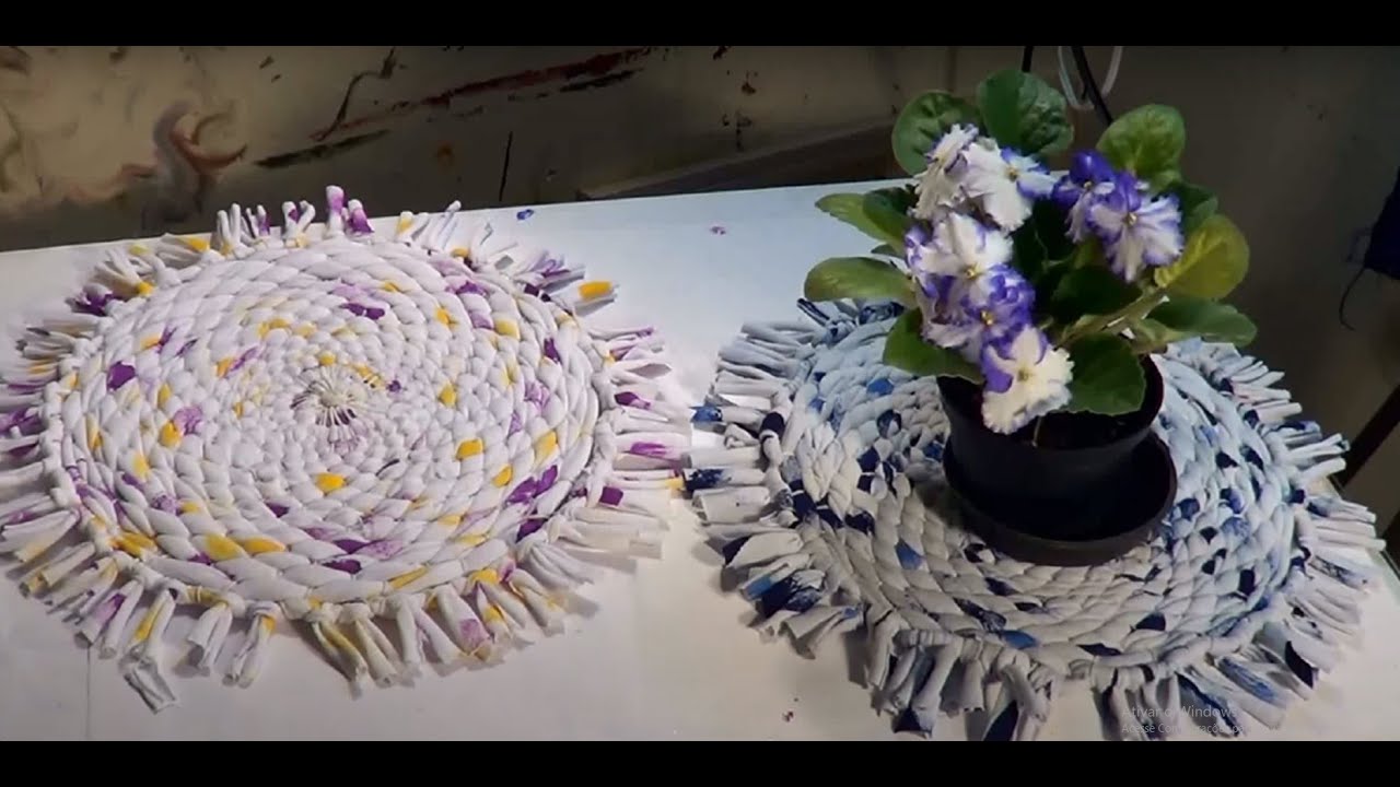 COMO FAZER Tapete Redondo com Tear - DIY HOW TO MAKE Round Carpet - Alfombra Redonda con Telar