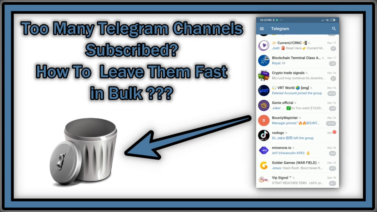 How To Leave Lots Of Telegram Channels Fast (Bulk Delete / Delete Multiple Channels)?
