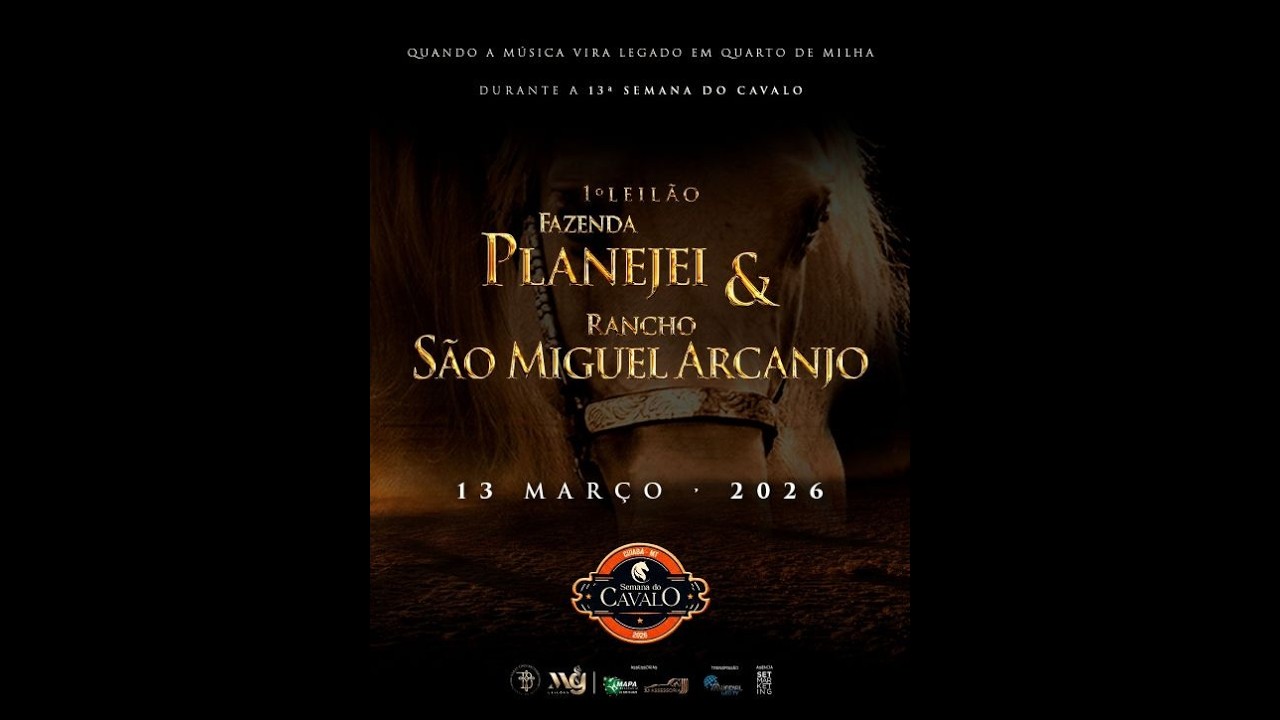 1° LEILÃO FAZENDA PLANEJEI E RANCHO SÃO MIGUEL ARCANJO - QM - SEMANA DO CAVALO