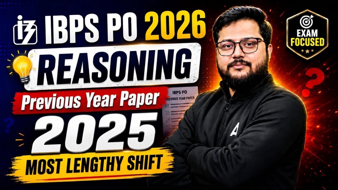 IBPS PO 2026 Reasoning | Reasoning Previous Year Paper 2025 (Most Lengthy Shift) | By Shubham Sir
