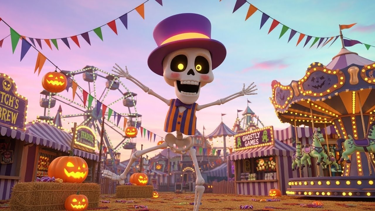 Танцующий скелет на ярмарке развлечений 💀🎡💃 | мультфильм для детей и весёлые приключения