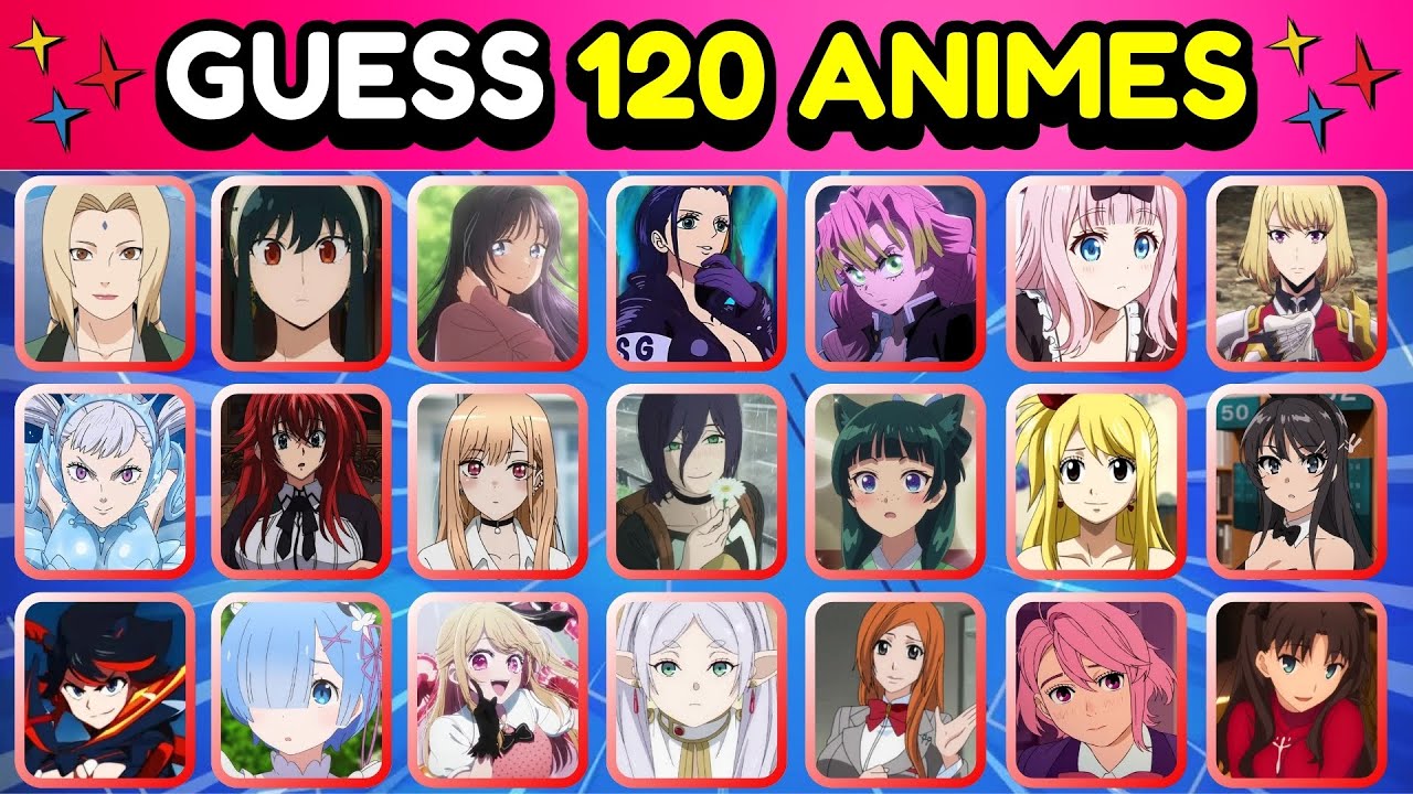 GUESS THE ANIME BY ITS WAIFU 🩷 | 120 Waifus 120 Animes 🤩 | Anime Quiz 🔥