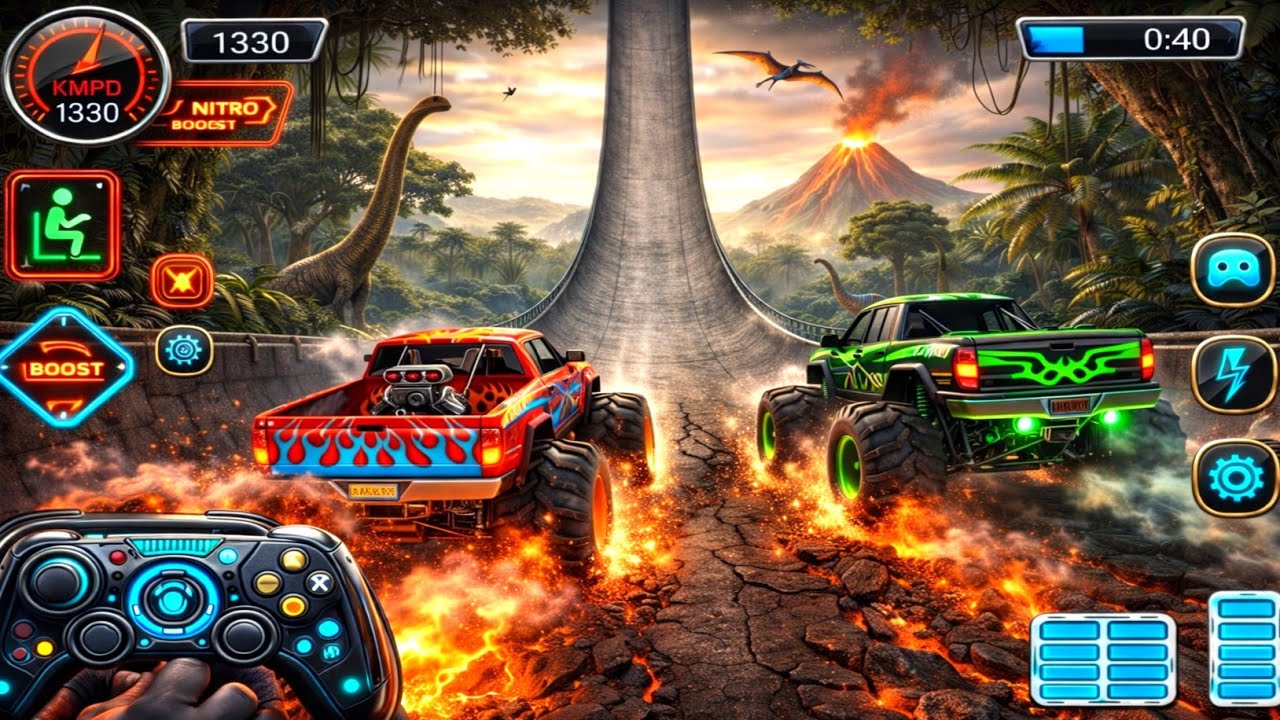 MONSTER TRUCK MEGA RAMP 😱 Sky High Jumps & Brutal Crashes | Android Gameplay 2026...