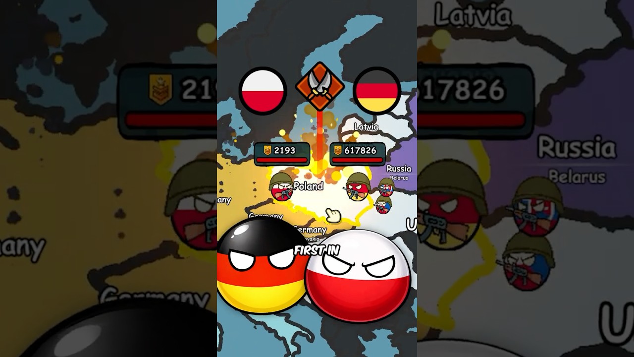 Why Did Germany 🇩🇪 Strike Poland 🇵🇱 First in World War II? #countryballs