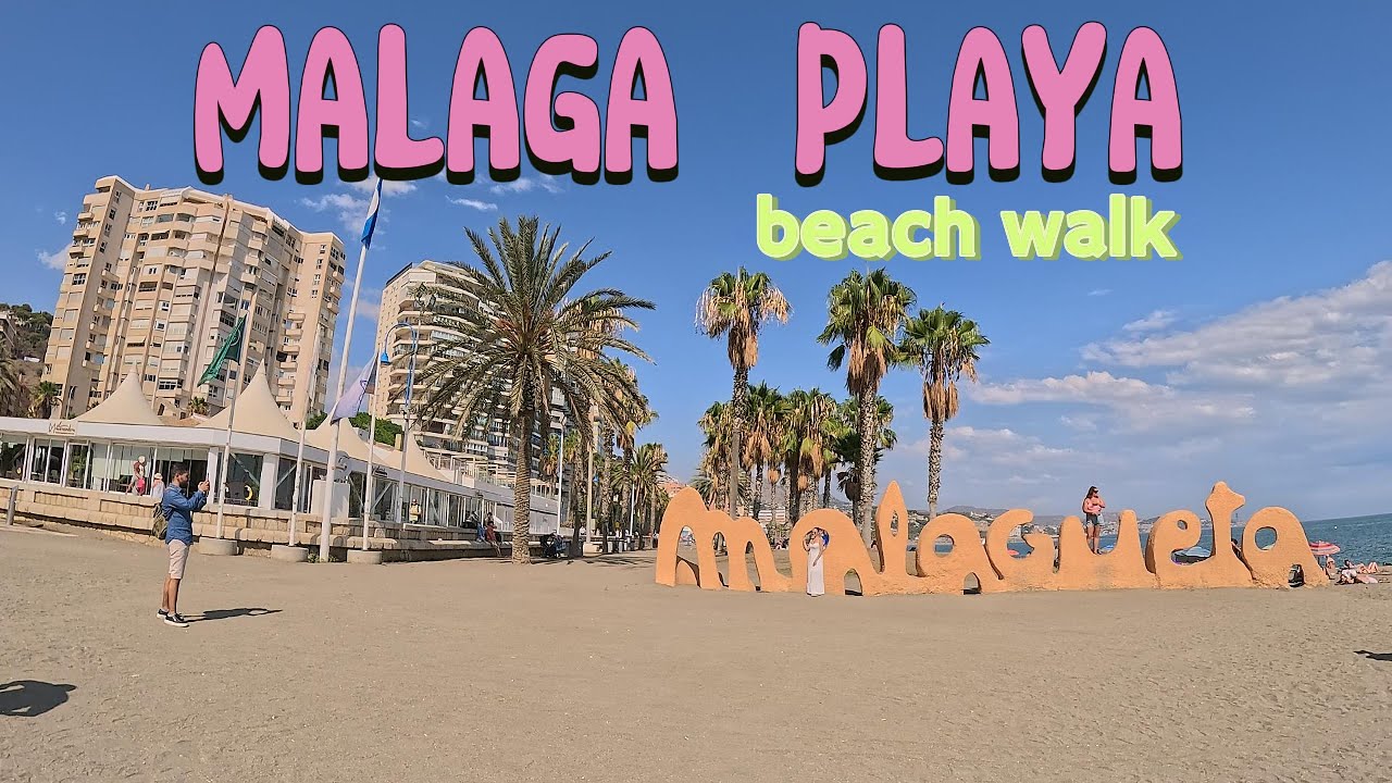 Malaga Playa Malagueta , Spain , Andalucia , walking tour of the paseo 2024