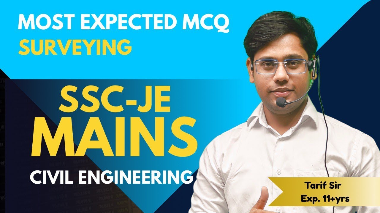 SSC JE MAINS  l Surveying Exam Scorer l  Tarif Sir