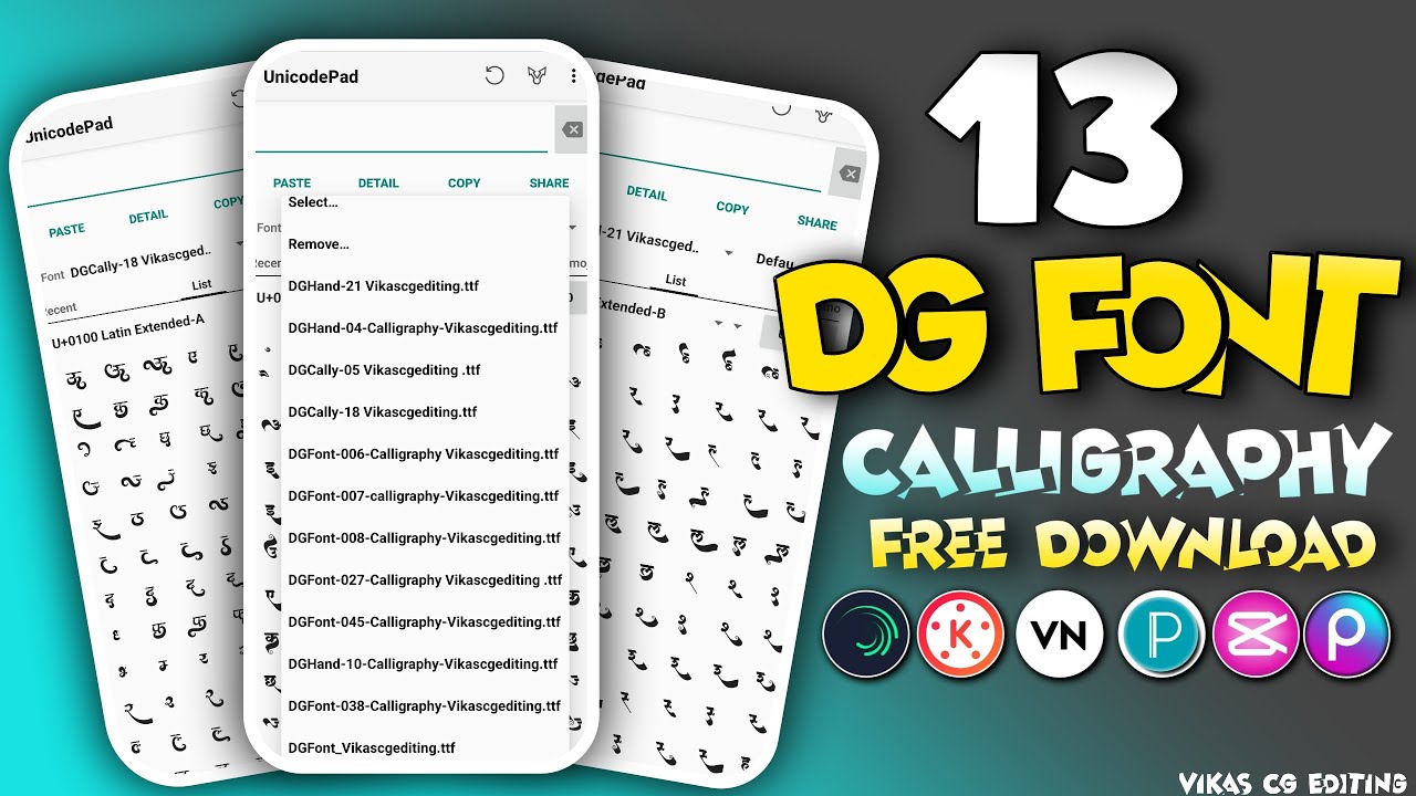 Top 13 DG Hand Fonts || Dg Hand Calligraphy Fonts Free Download