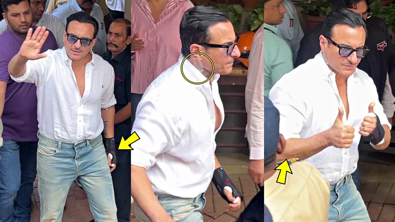 Saif Ali Khan Severe Wounds Visible As He Reached Home After Discharge From Hospital