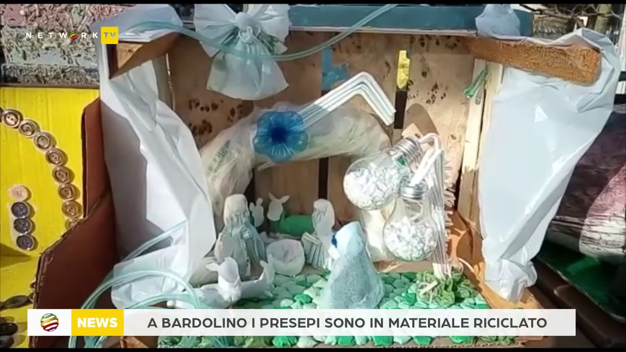 A Bardolino i presepi sono in materiale riciclato