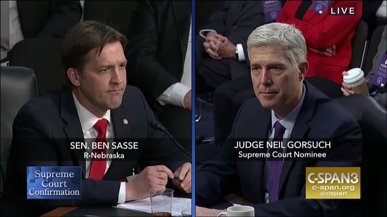 Sasse Asks Gorsuch: What If We Didn't Have a Bill of Rights?