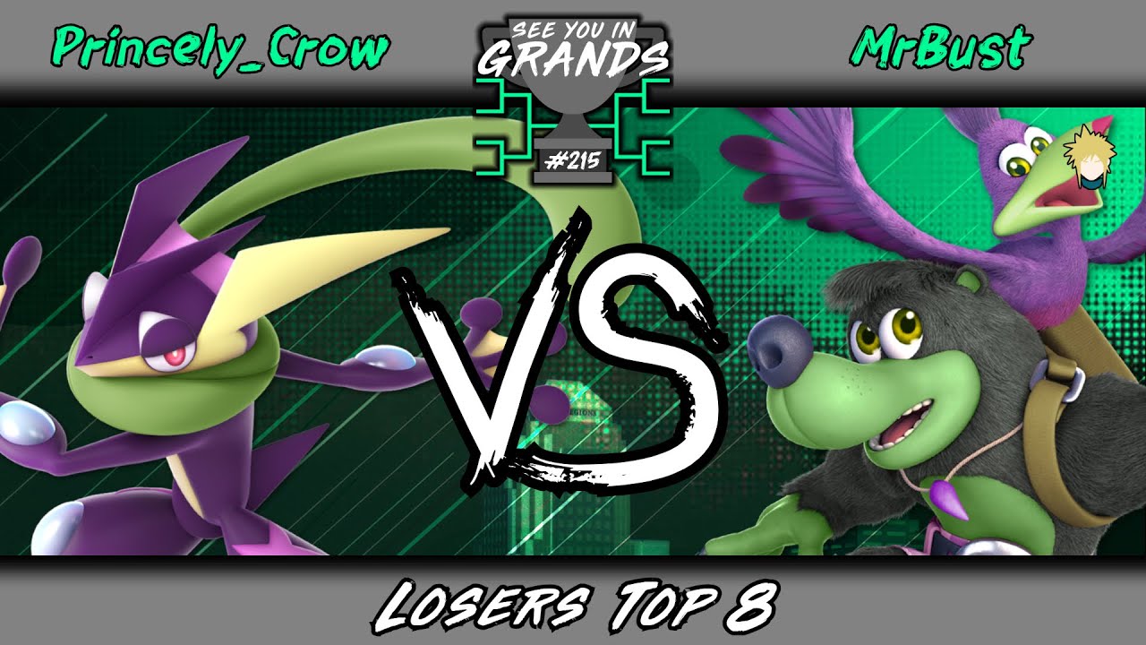 See You in Grands #215 | Princely_Crow (Greninja) vs MrBust (Cloud, Banjo & Kazooie) - LT8