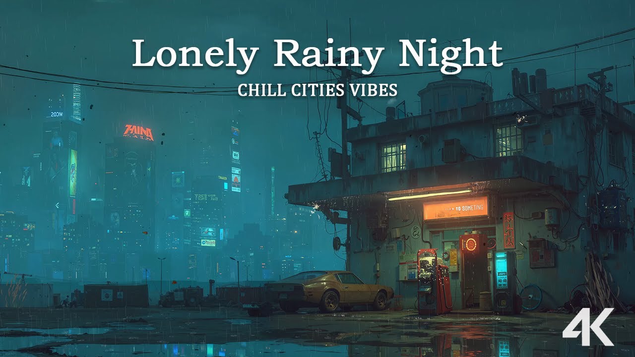 🎧 Lonely Rainy Night 🌧 80s 90s Lofi Hip Hop Mix for Study, Relax & Cyber City Dreams