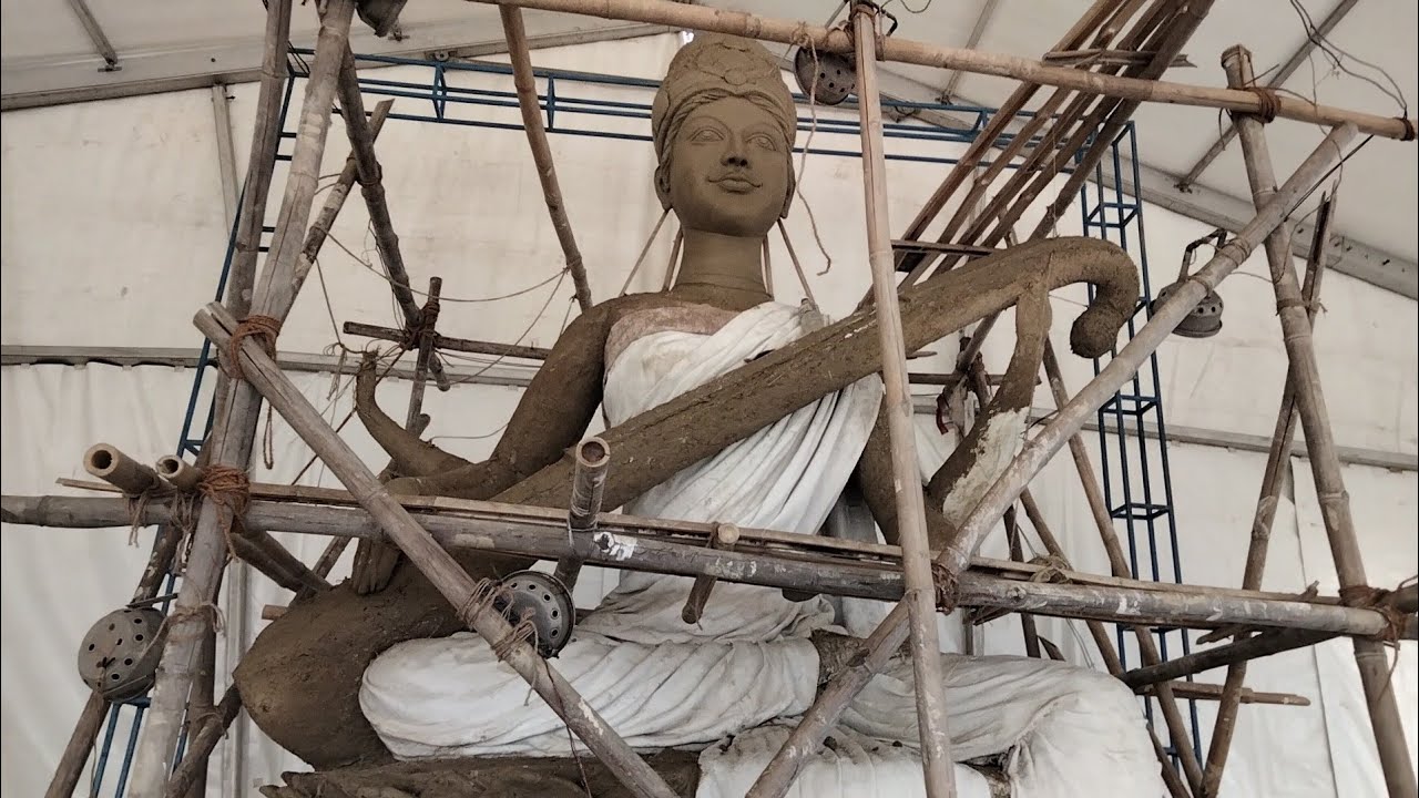 मुरादाबाद में सरस्वती मूर्ति बड़ी साइज पार्ट 2 कैसे क्याबनाएंगे Saraswati Murti badi size kaise