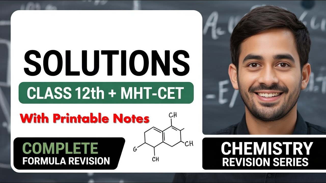 SOLUTIONS - COMPLETE FORMULA REVISION | CHEMISTRY | 12TH + MHT-CET | EduLab |