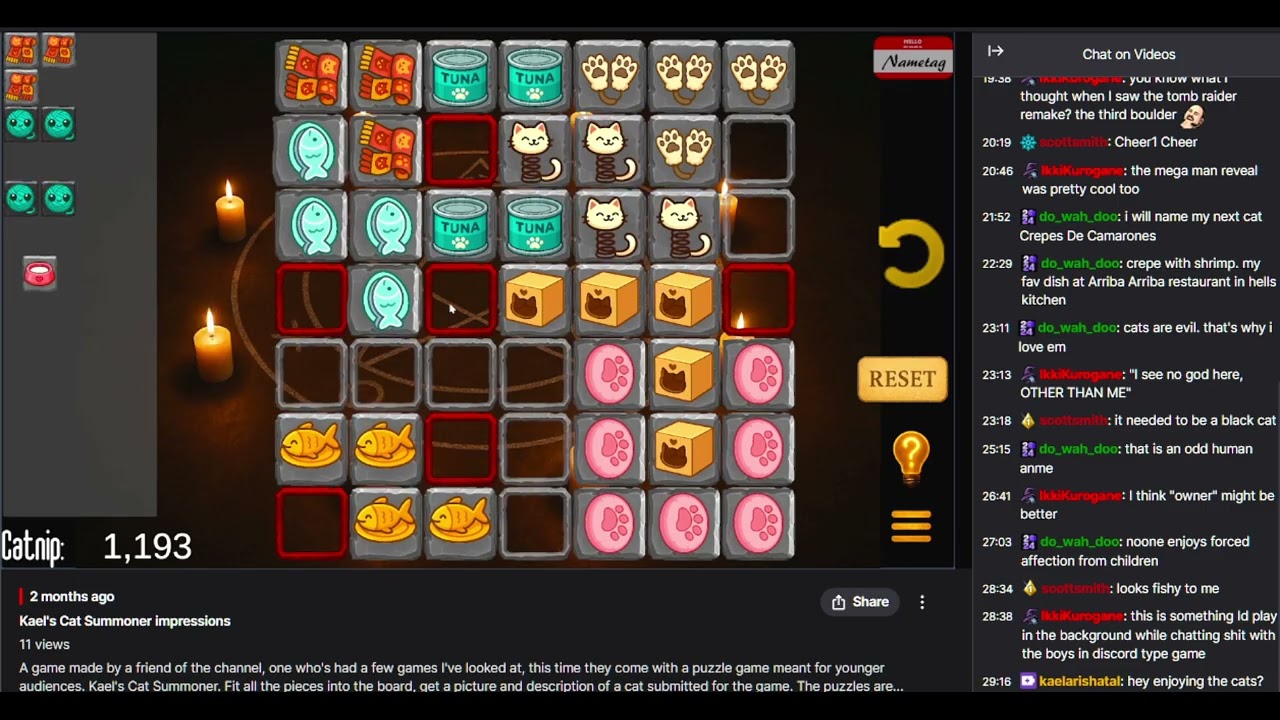 2025 12 13 TheNametag reviews friend's indie game Twitch stream with chat