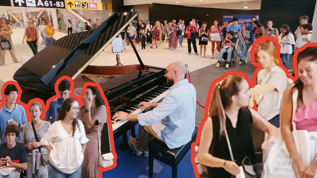 VIVA LA VIDA by Coldplay turned Airport into a Concert Hall 🔥😮 Public Piano