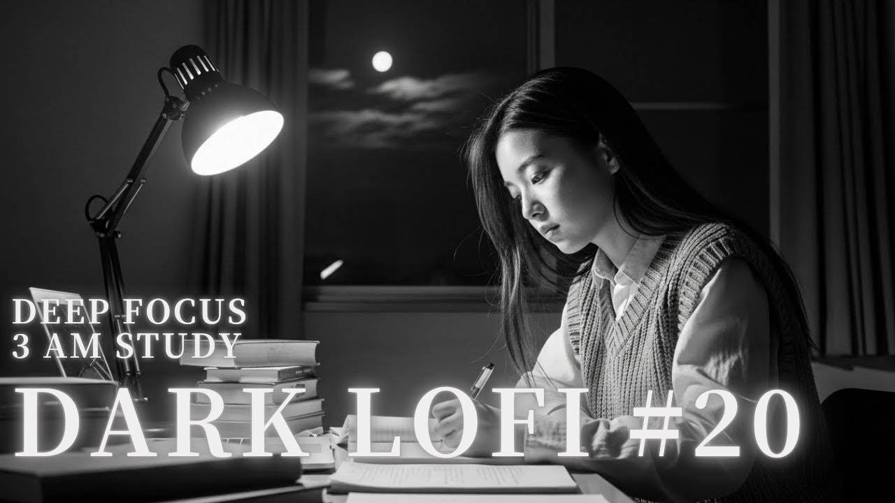 Dark Academia Lofi Study Music 🌙 Late Night Focus [Slowed + No Rain] Vol.20