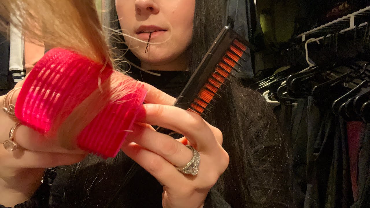 LoFi ASMR Doing Your Hair for Valentines Day | Real Hair Sounds