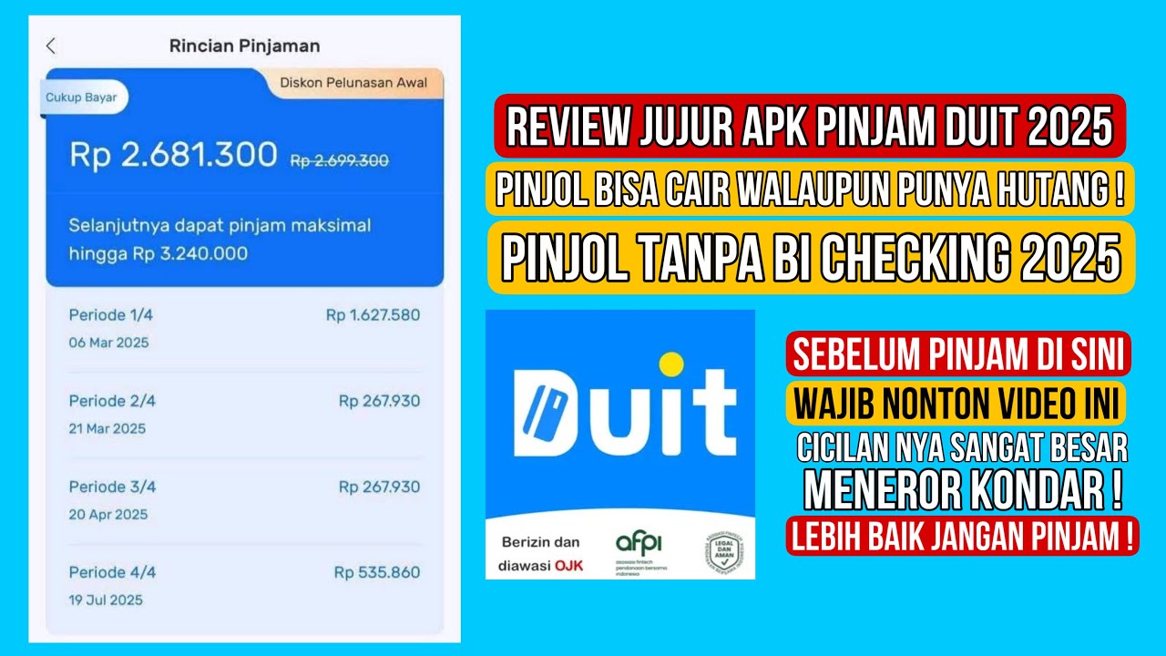 JANGAN PINJAM UANG DI APLIKASI PINJAM DUIT ! REVIEW JUJUR PINJAMAN ONLINE PINJAM DUIT 2025