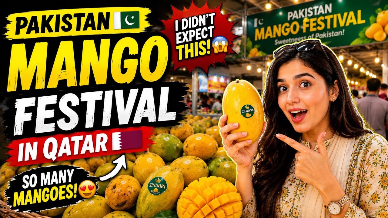 🥭 Pakistan Mango Festival in Qatar 🇶🇦 | I Didn't Expect THIS Many Mangoes! 😱