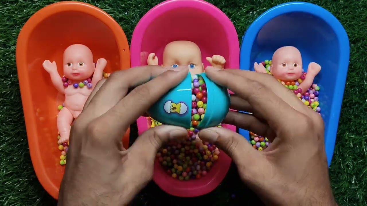 ASMR Satisfying Candy Mixing 🍬 Makeup 🎨 & Magic M&M Slime in 3 Rainbow Bathtubs | ASMR CANDY