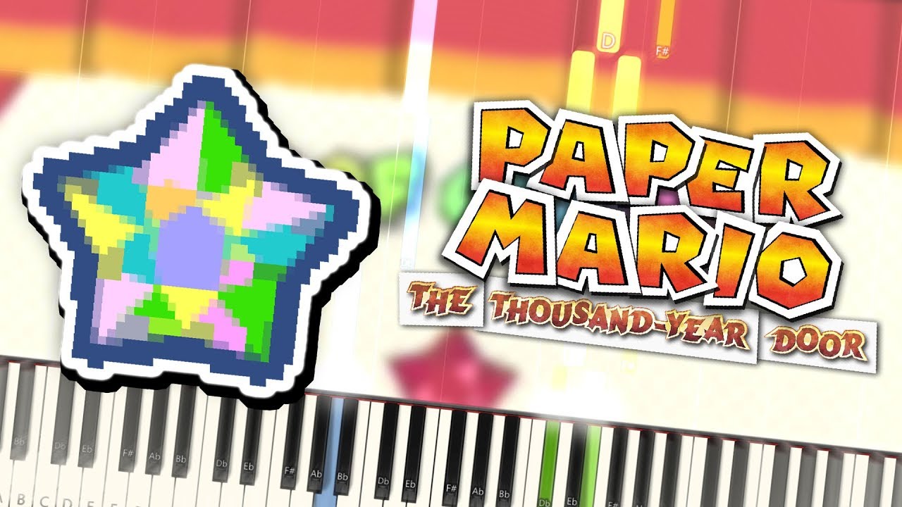 Paper Mario The Thousand Year Door - Chapter Ending Theme Piano Tutorial Synthesia