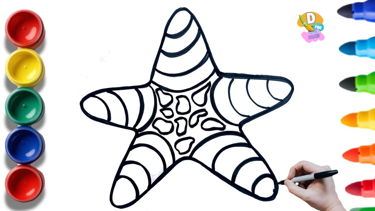 Easy Star Drawing with Beautiful Patterns | Step by Step for Kids