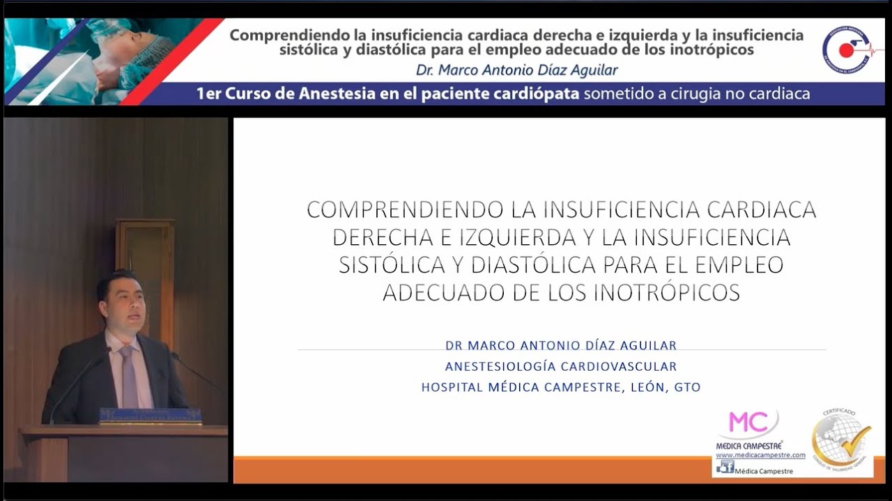 Comprendiendo la insuficiencia cardiáca para el empleo adecuado de los inotrópicos. Dr. Marco Díaz