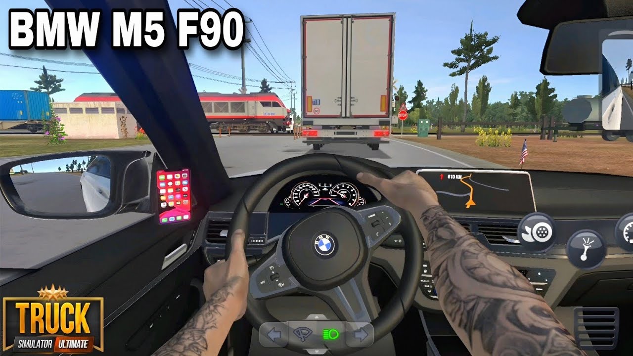 BMW M5 F90 POV Drive in Truck Simulator Ultimate Gameplay with DLC Car Mod